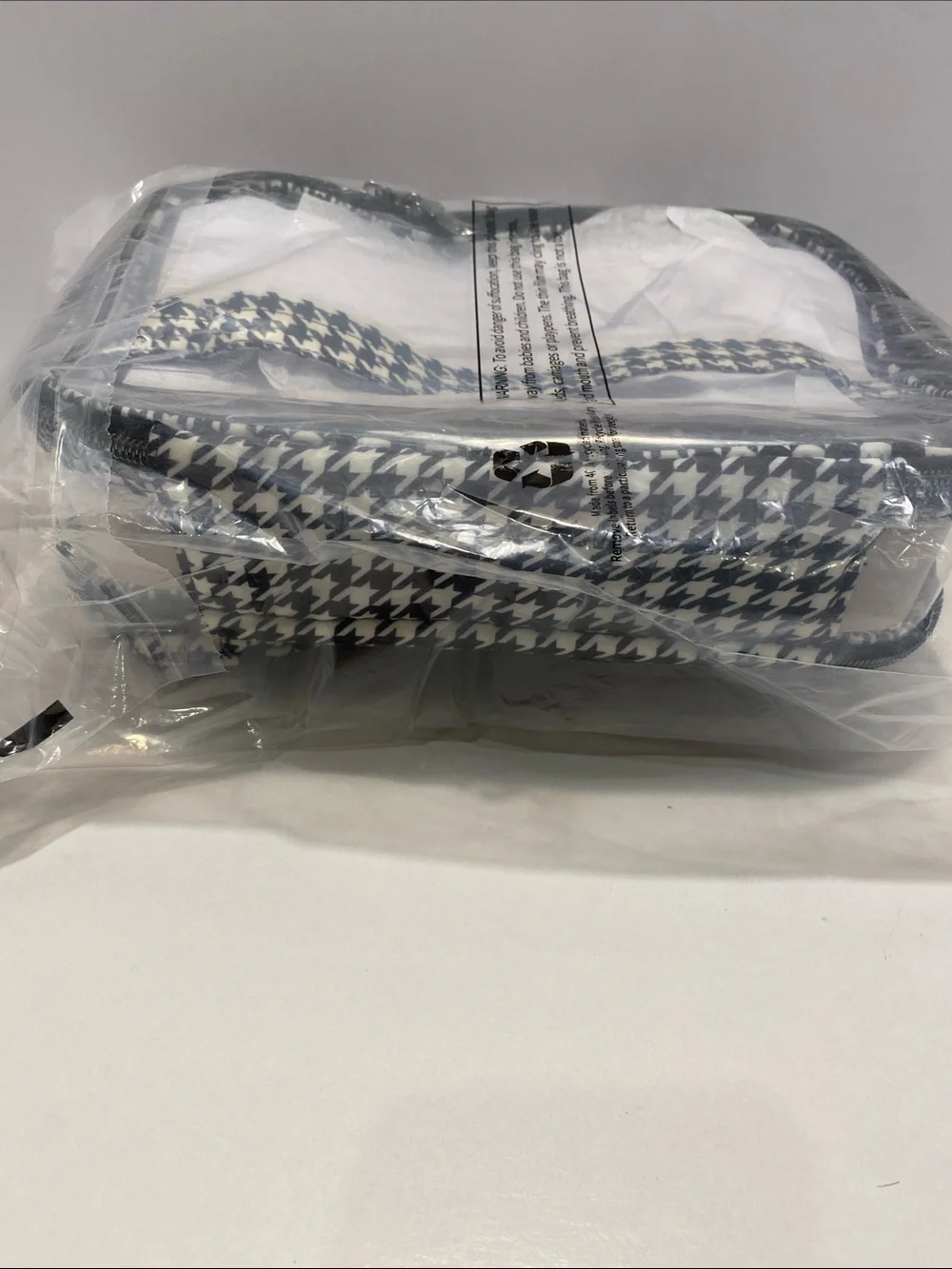 lug Whoosh Cosmetic & Makeup Case NWT Micro Houndstooth